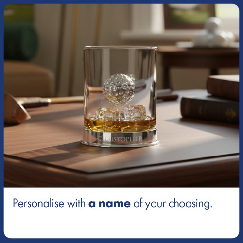 Personalised Golf Pewter Whisky Tumbler