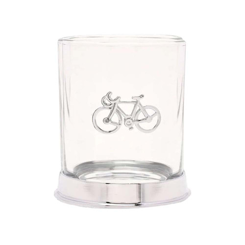 Personalised Cycling Pewter Whisky Tumbler