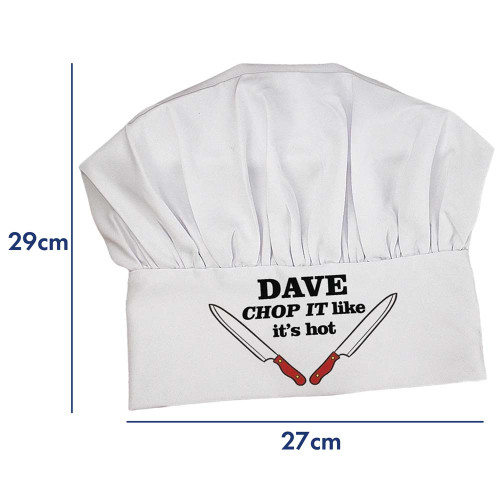 Personalised Chop It Like It's Hot Chef Hat