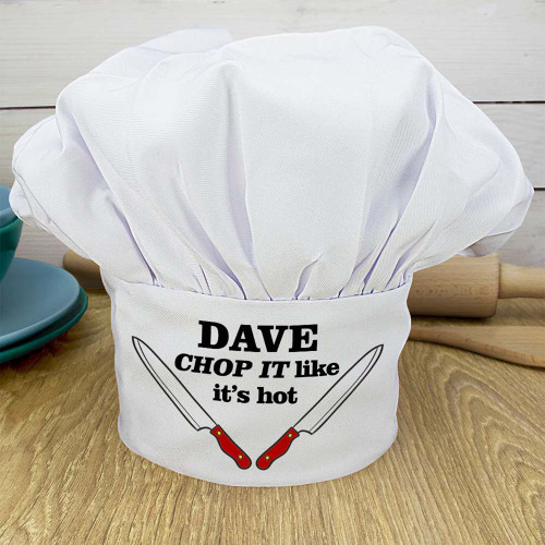 Personalised Chop It Like It's Hot Chef Hat