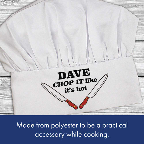 Personalised Chop It Like It's Hot Chef Hat