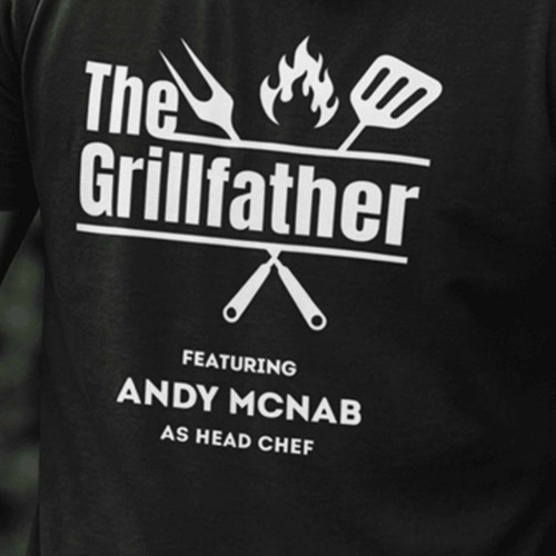 Personalised Black Grillfather T-Shirt