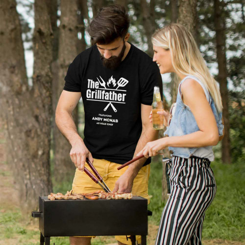 Personalised Black Grillfather T-Shirt