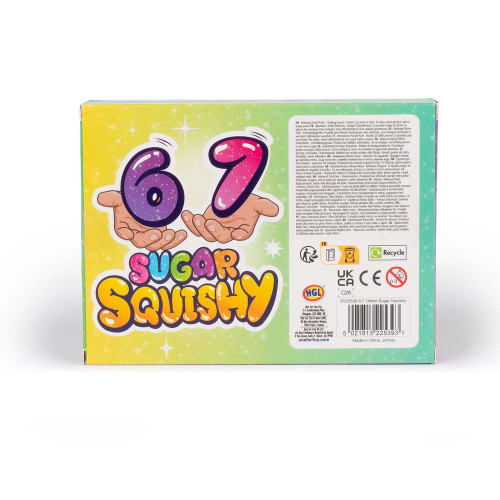 6 7 Glitter Sugar Squishy