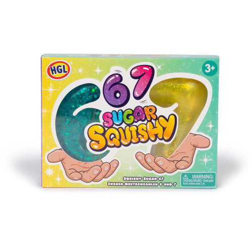 6 7 Glitter Sugar Squishy