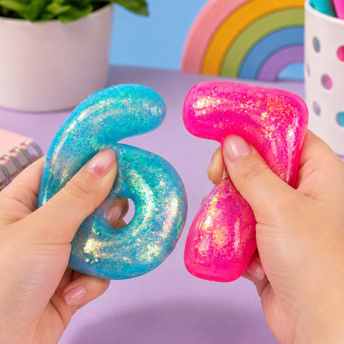 6 7 Glitter Sugar Squishy