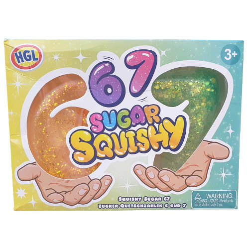 6 7 Glitter Sugar Squishy