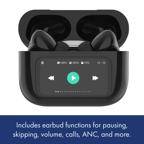 RED5 ANC EB10 Wireless Earbuds with Touch Screen Case Black