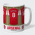 Personalised Arsenal FC Dressing Room Mug