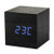 Click Cube Black Alarm Clock Blue LED