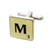 Scrabble Cufflinks Letter M