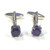 Purple Crystal Cufflinks