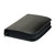 The black, textured carry case for the grooming kit, shown zipped shut from an angle.