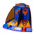 The Electronic Arcade Basketball Game with two side-by-side courts, orange hoops, mini basketballs, and a digital scoreboard.