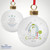 Personalised Snowman and Snowdog 1st Christmas Bauble