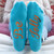 Personalised Turquoise and Orange Christmas Day Socks