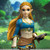 Legend of Zelda Breath of The Wild Zelda 9” Statue