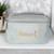 Personalised Gold Name Grey Make Up Wash Bag