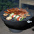 Black Cast Iron Round BBQ Pit