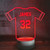 Personalised Football Shirt Colour Changing Desk Lamp