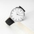 Personalised Handwriting Men's Black Leather Watch
