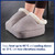 A person's feet in the grey vibrating foot massager, showcasing its thermal vibrating insides that go from 45 to -5 degrees.