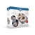 The box for the Heated Foot Massager, showcasing massage speed control, temperature ranges, fleece interior and AC adaptor.