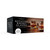 Black gift box for the set of two rotating whisky glasses, showing them spun on their wooden coasters to release aromas.