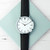 Personalised Men's Leather Watch - Black