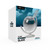 The Globe Storm Glass weather barometer's white and blue packaging. White crystals are shown in the image.