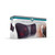 The retail packaging for the Mini Massage Cushion, showing its portability and four rotating node massagers.