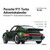 A metallic dark green Porsche 911 Turbo scale model, shown from the rear, on the packaging for the advent calendar.