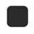 A top-down view of the square, matte black Thermal Phone Printer, showing its minimalist design with rounded corners.