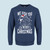 We Fish You A Merry Christmas Airforce Blue Christmas Jumper