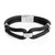 Personalised Men's Infinity Dual Leather Bracelet Silver