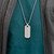 Personalised Men's Metallic Silver Dog Tag Necklace