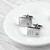 Personalised Brushed Silver Cufflinks with Crystal
