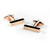 Personalised Rose Gold Plated Bar Cufflinks