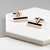 Personalised Rose Gold Plated Bar Cufflinks