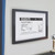 Personalised Football Ticket Black Poster Framed