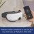 Someone wirelessly connects music to the Eye Massager. Alternatively they play in-built white noise.