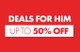 Deals for Him - save up to 50% Off at Menkind!