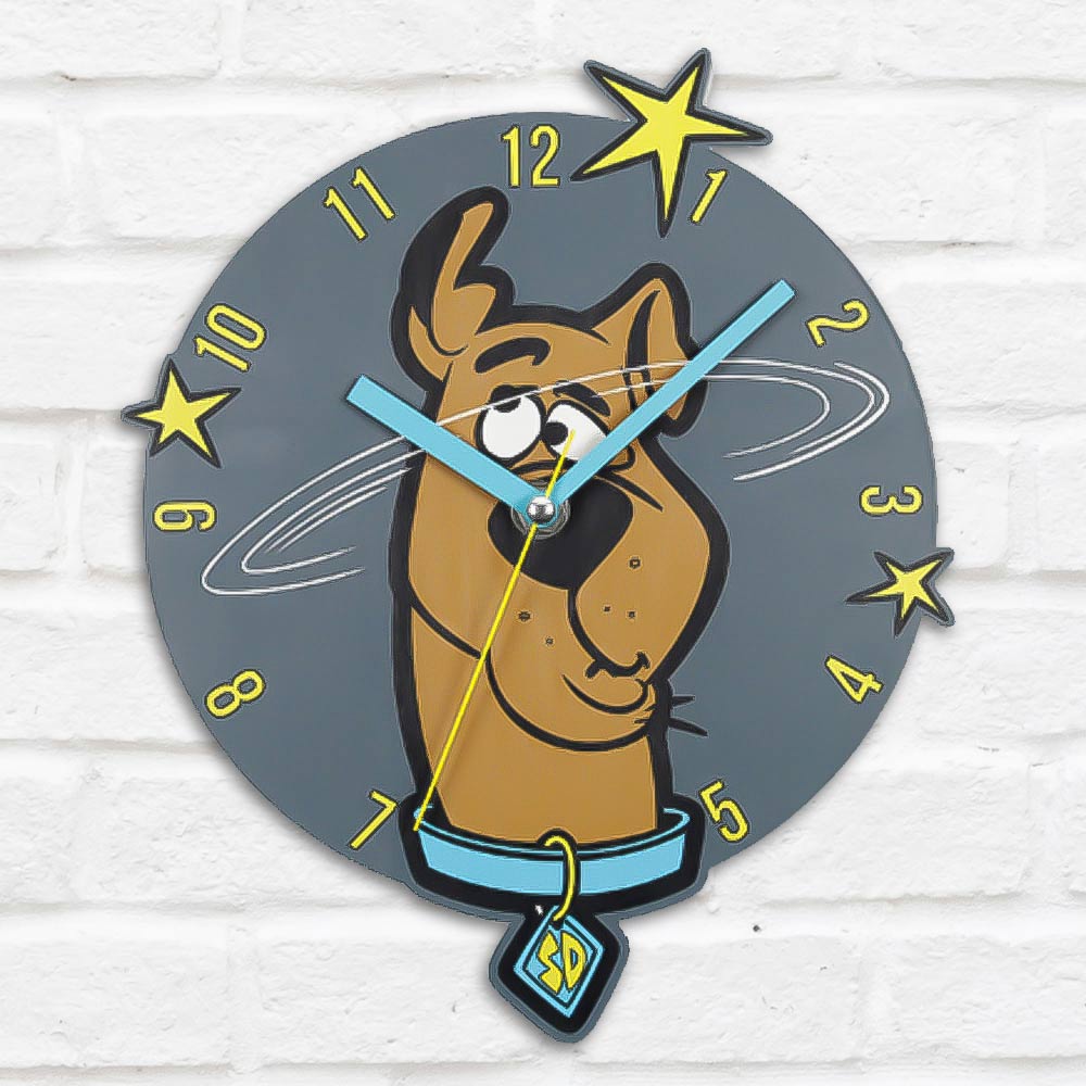 Borderless Frameless Scooby Doo Wall Clock – Battery Powered Quartz – Great Gift Or Decor G05