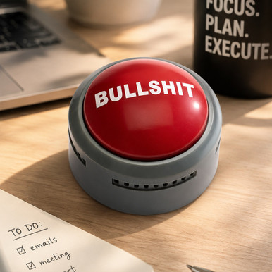 Bullshit Button | Straight Talking Novelty Gift | Menkind