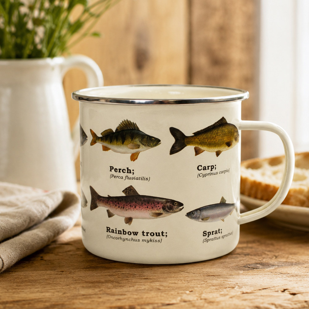 Gift Republic Ecologie Fish Enamel Mug