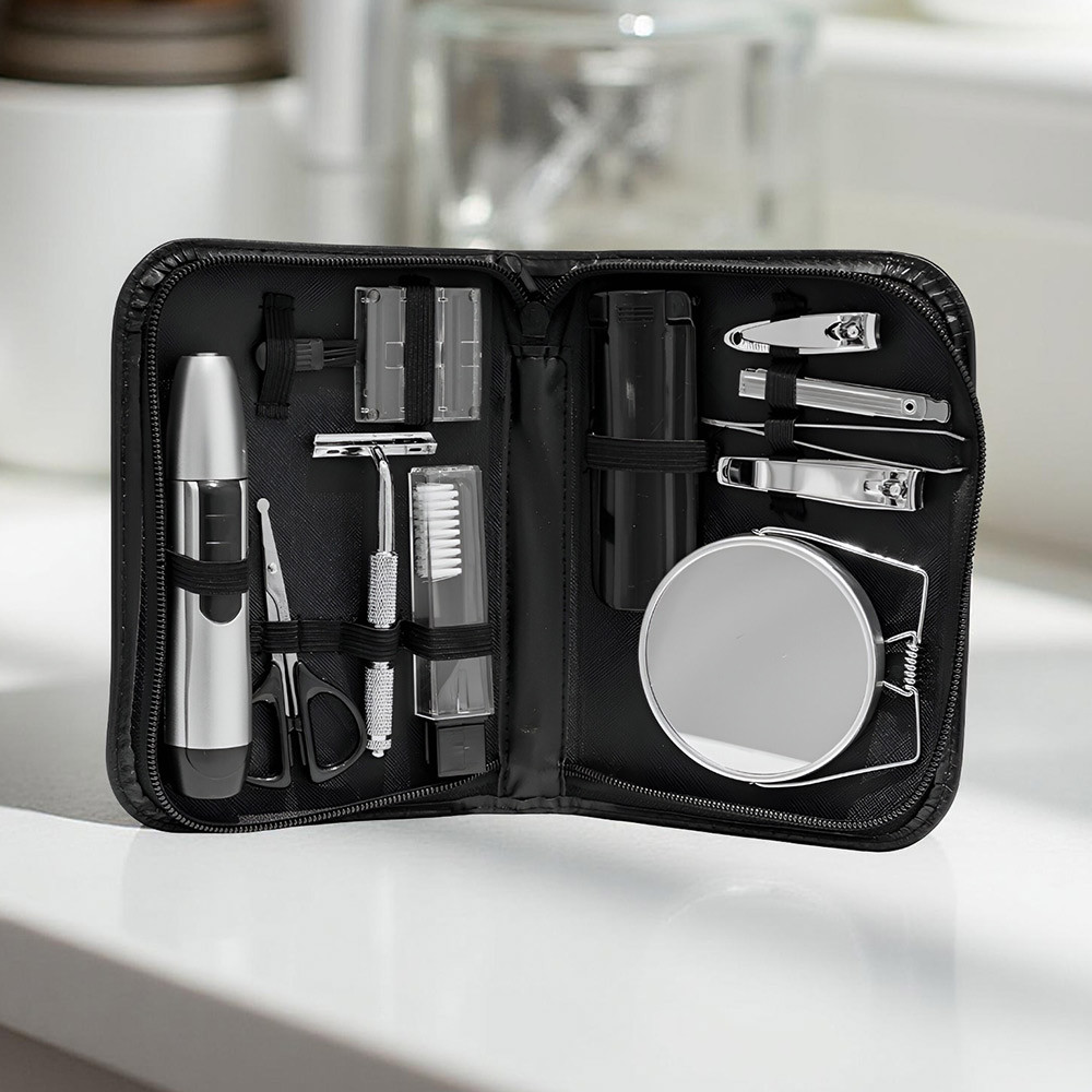 The Source Men's Ingenious 10 Piece Grooming Kit With Carry Case