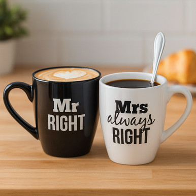 Winning Mr and Mrs Always Right Mug Set | Menkind