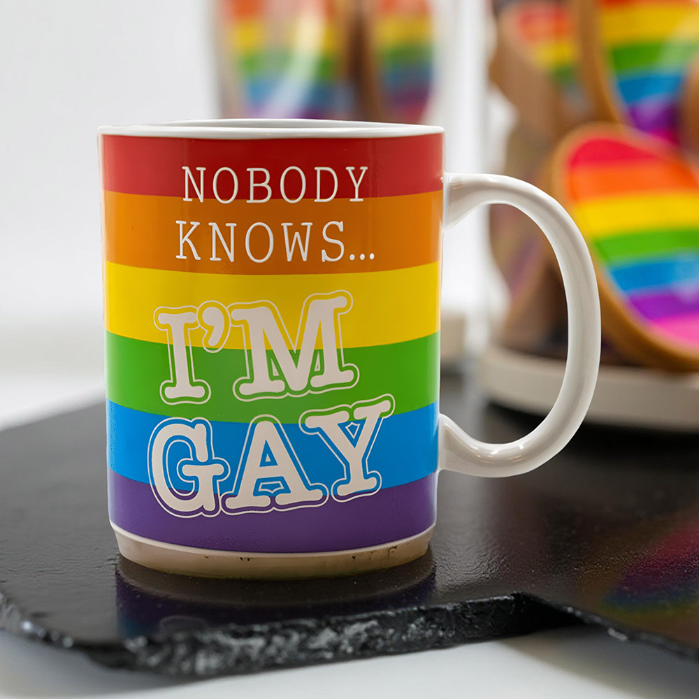 Fizz Black Nobody Knows I'm Gay Heat Change Mug