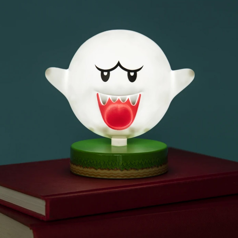 Nintendo Super Mario Boo Character Desk Light Battery Operated LED Lamp for Gaming Decor