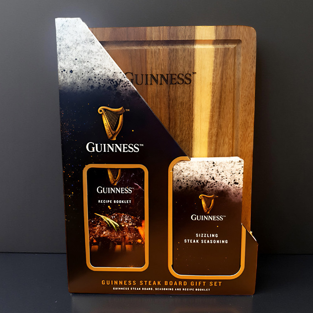 Guinness Black Steak Board Gift Set